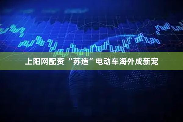 上阳网配资 “苏造”电动车海外成新宠