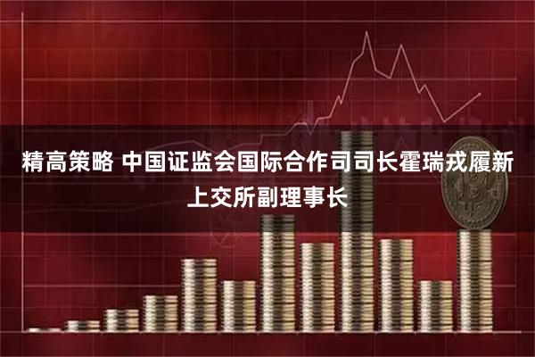 精高策略 中国证监会国际合作司司长霍瑞戎履新上交所副理事长