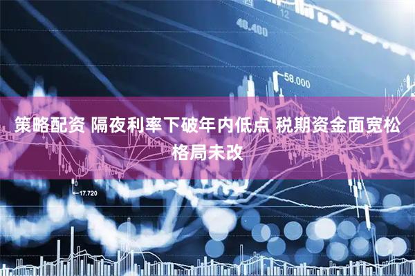 策略配资 隔夜利率下破年内低点 税期资金面宽松格局未改